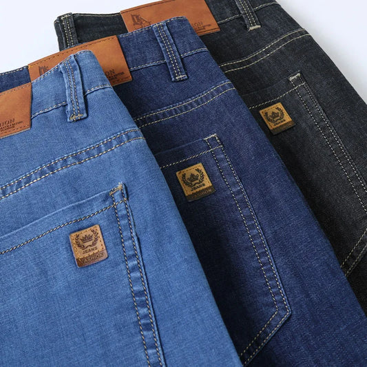 Men's Light Blue Casual Denim Pants