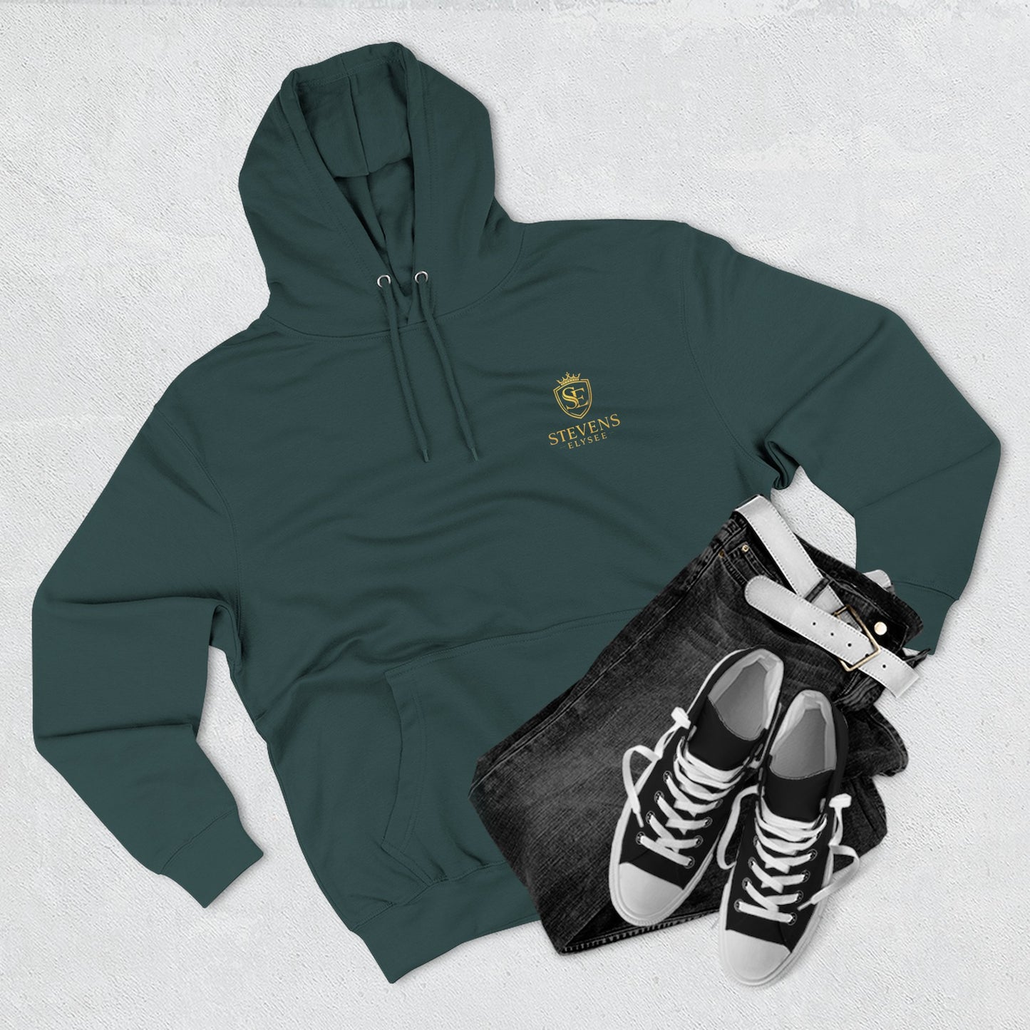 Embroidered Crest Hoodie - Stevens fleece