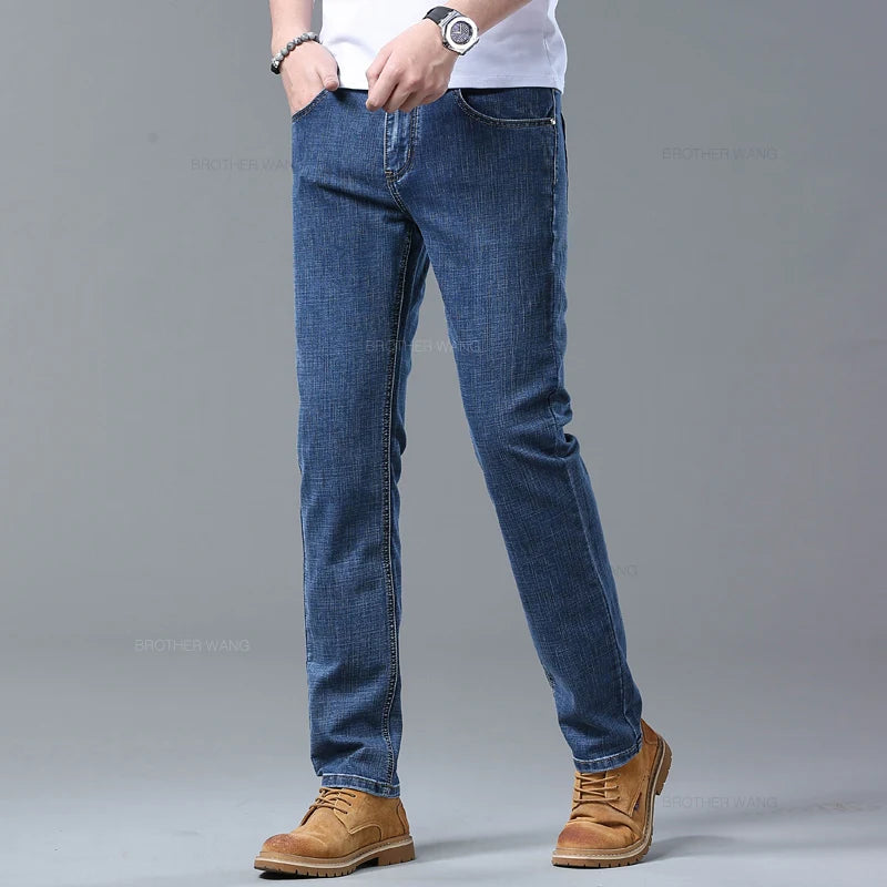 Men's Slim Fit Stretch Jeans - Light Blue