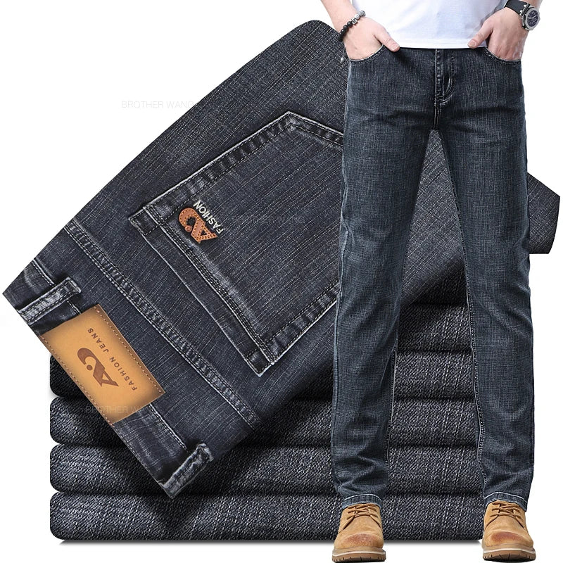 Men's Slim Fit Stretch Jeans - Light Blue