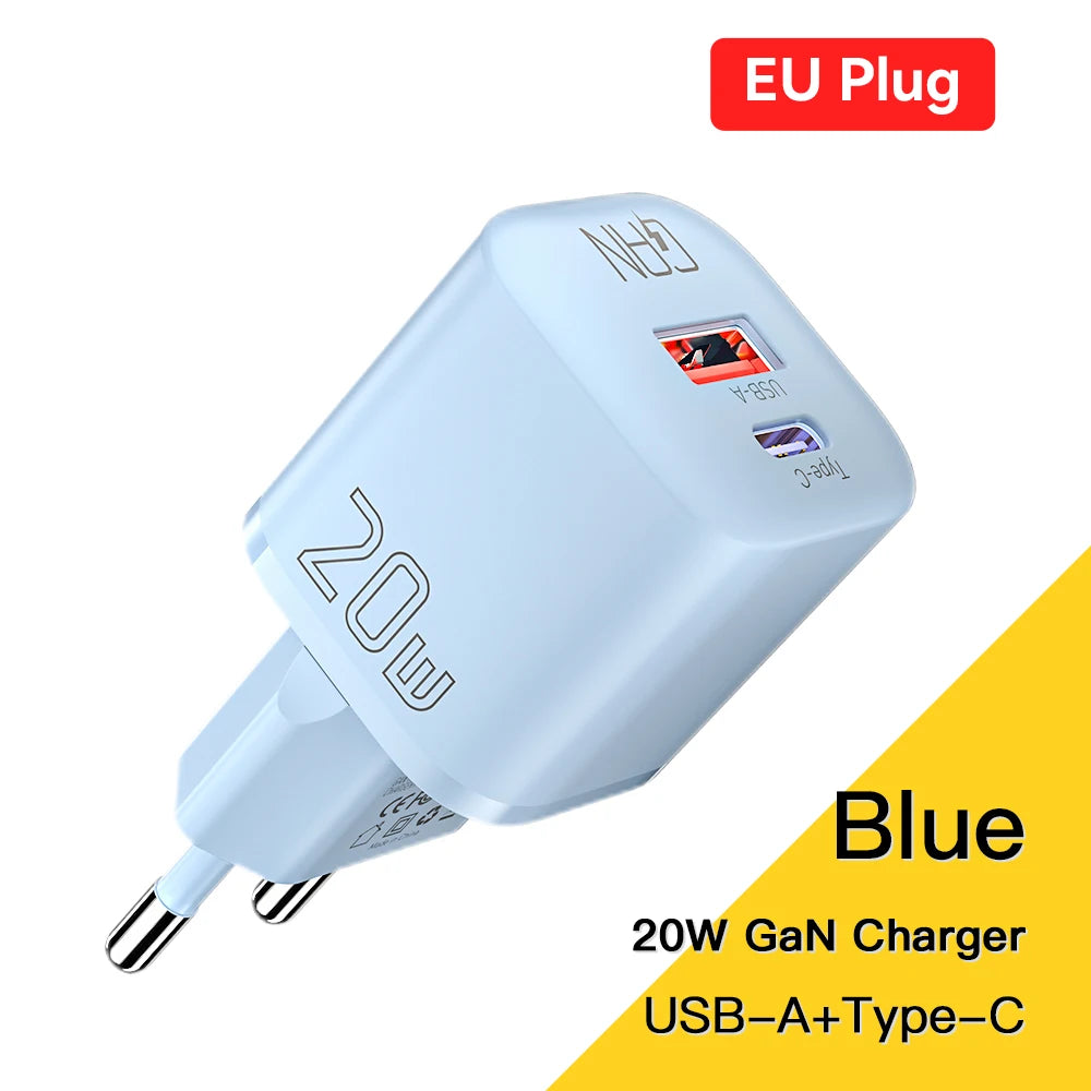 Essager 20W GaN USB-C Fast Charger for iPhone & iPad