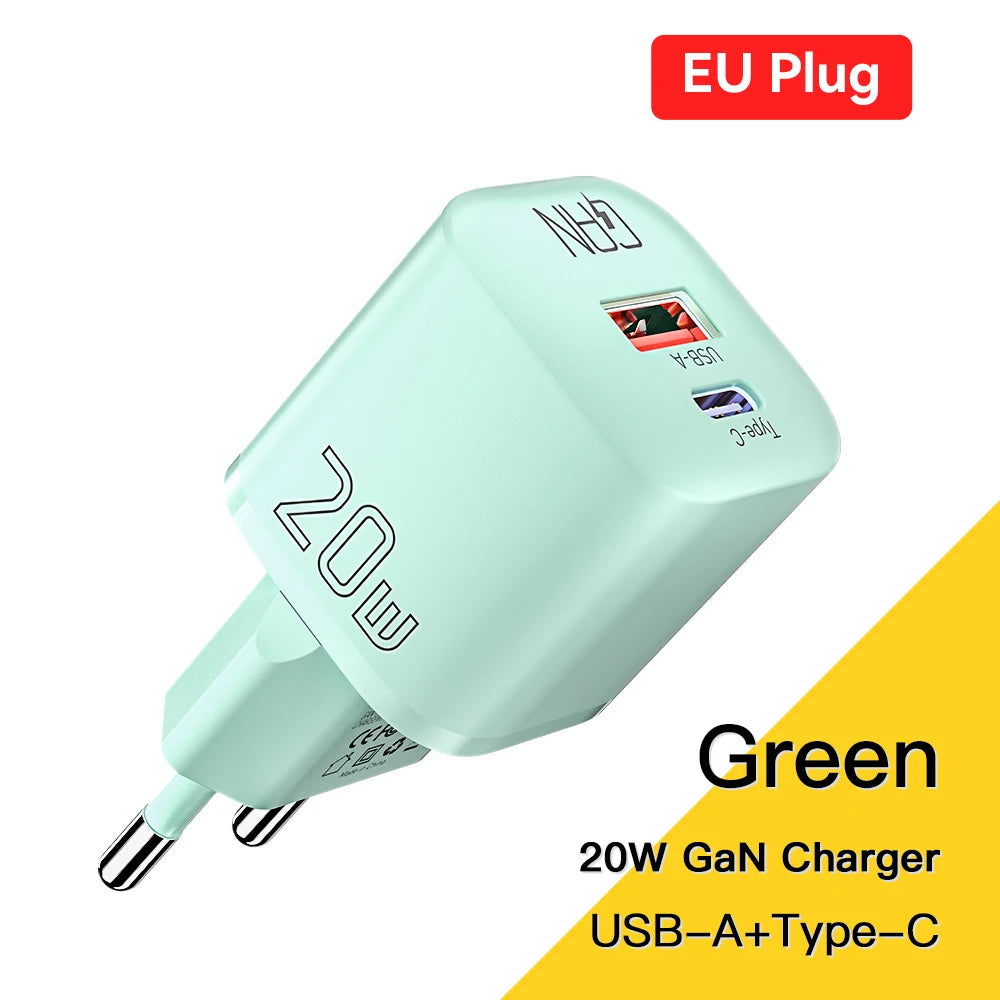 Essager 20W GaN USB-C Fast Charger for iPhone & iPad