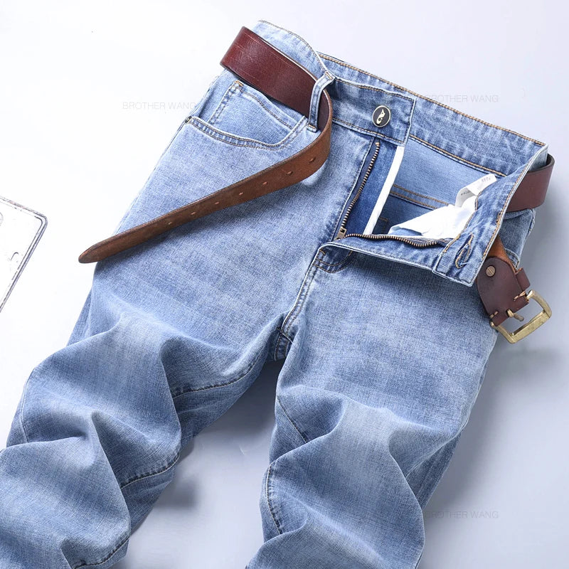 Men's Slim Fit Stretch Jeans - Light Blue