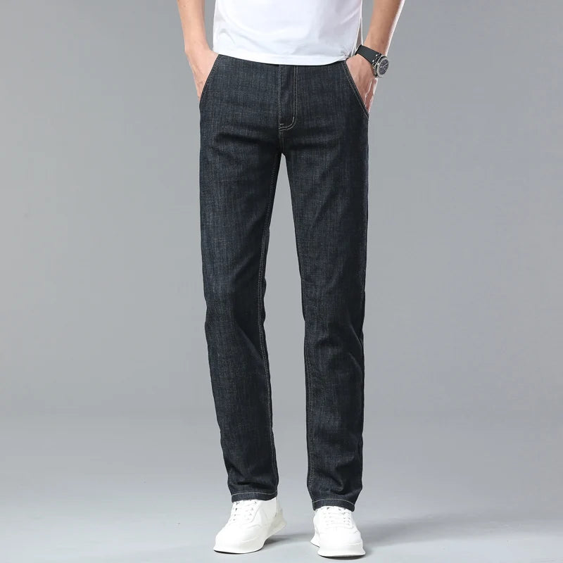 Men's Light Blue Casual Denim Pants