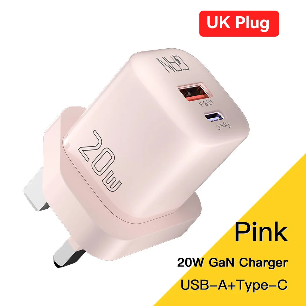 Essager 20W GaN USB-C Fast Charger for iPhone & iPad