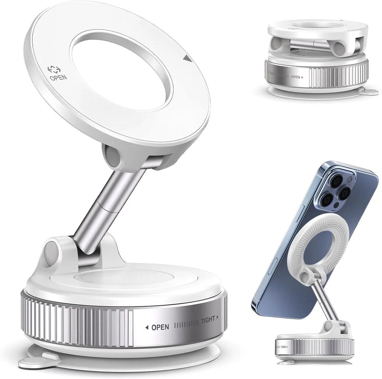 Magnetic Phone Holder - Foldable Suction Cup