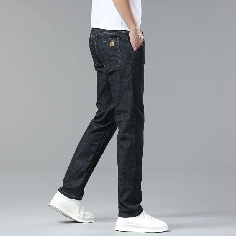 Men's Light Blue Casual Denim Pants