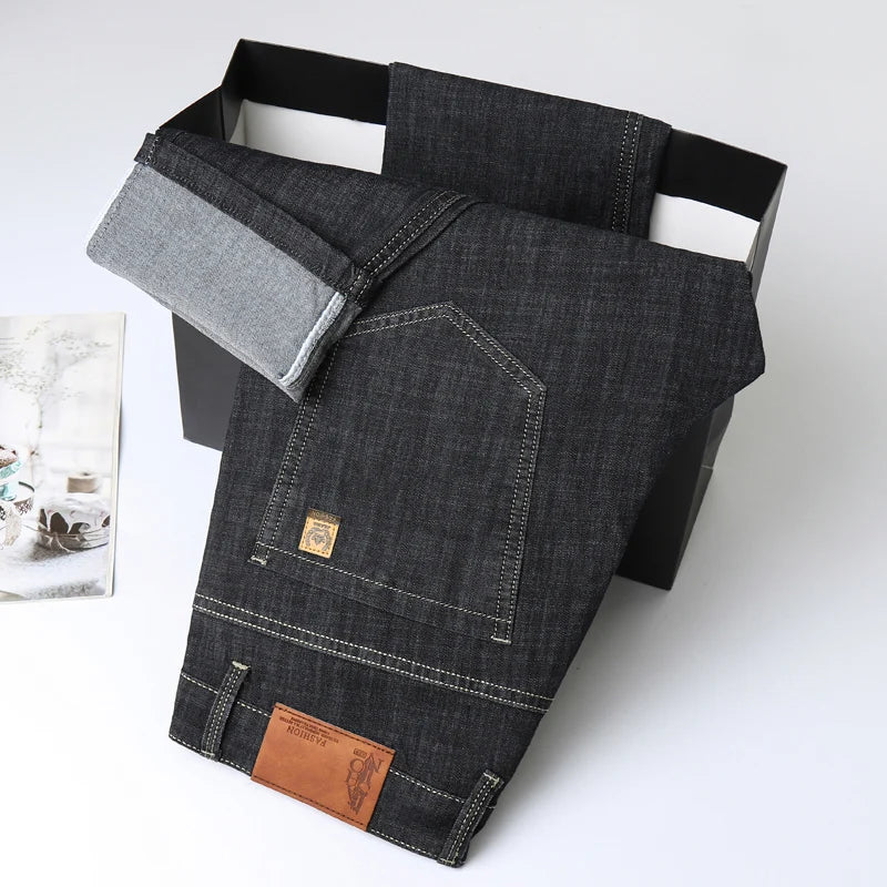 Men's Light Blue Casual Denim Pants