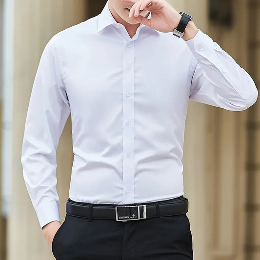 Men's Slim Fit Business Shirt - Classic Long Sleeve